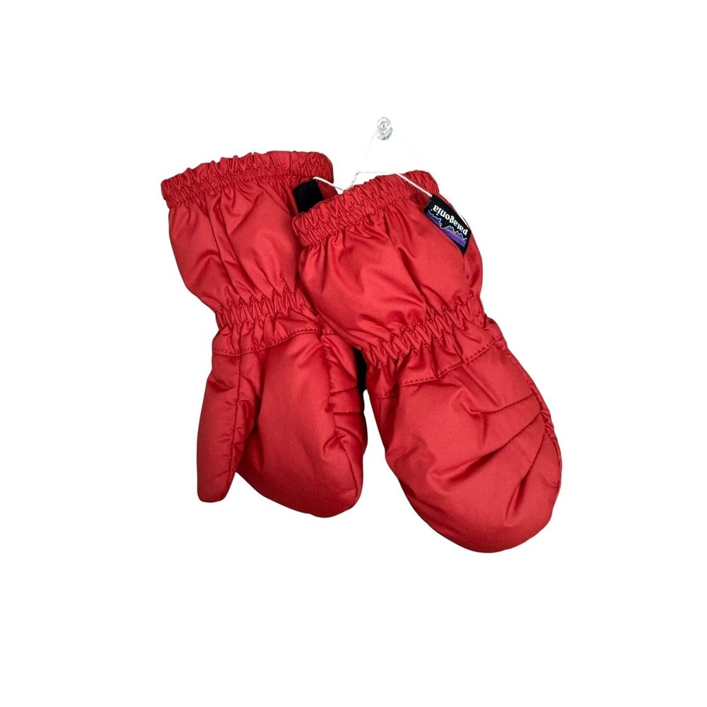Patagonia Baby Puff Mittens Recycled Polyester Red‎ Winter Warm Infant 0-3m NWOT